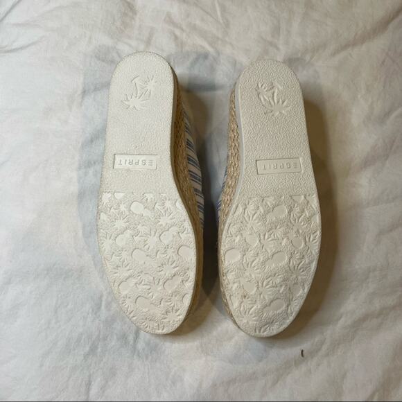 Esprit NWOB Ella Blue Stripe Espadrille size 6 - Picture 6 of 9
